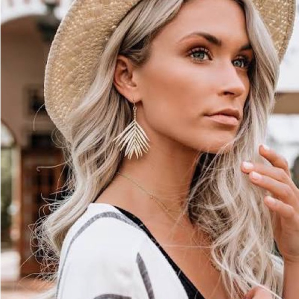 ***PRICE DOP***Gorjana Palm Drop Earrings